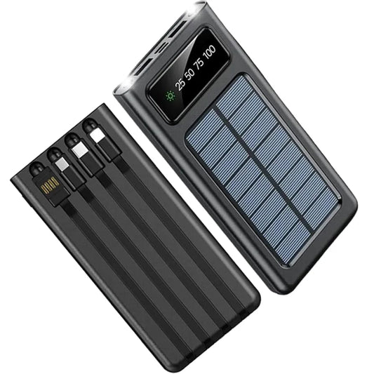 Power-Bank-Solar - Cargador portátil de 20000 mAh, banco de energía solar,
